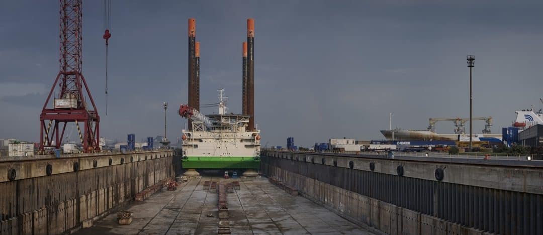 DP1 jack-up vessel Thor completes short stay at Damen Shiprepair Dunkerque
