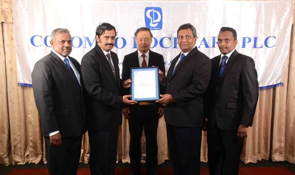 Colombo Dockyard becomes first organisation to gain ISO 14001: 2015 in Sri Lanka
