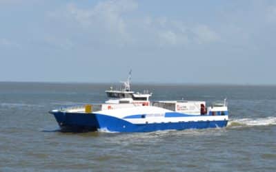 Freight catamaran conversion at Damen Shiprepair Harlingen