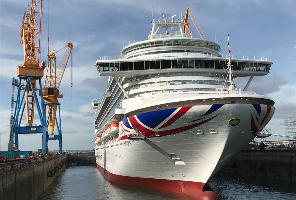 P&O Cruises Ventura completes two-week docking at Damen Shiprepair Brest