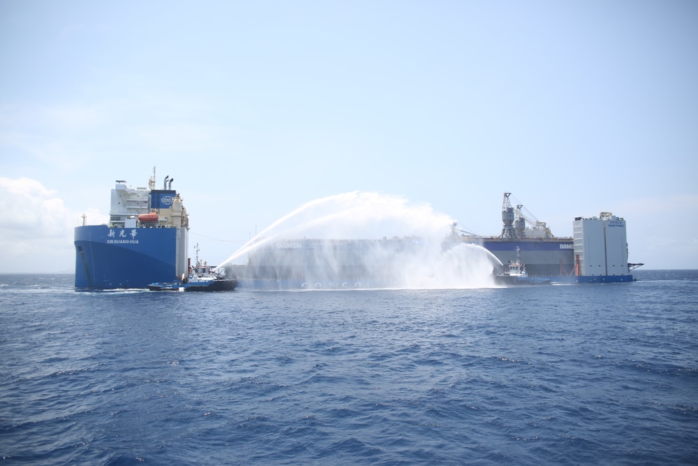 Two floating docks arrive at Damen Shiprepair Curaçao