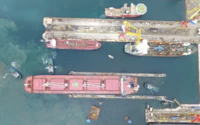 Damen Shiprepair Curaçao floating dock operational