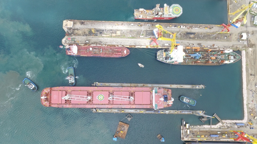 Damen Shiprepair Curaçao floating dock operational