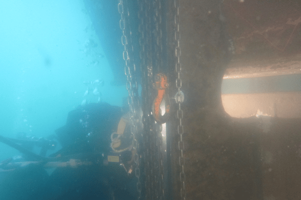 Underwater repairs on rudder completed in Dubai