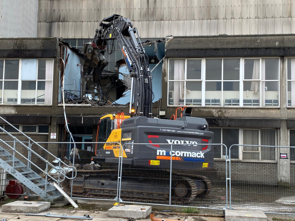 Demolition works have begun at Harland & Wolff shipyard
