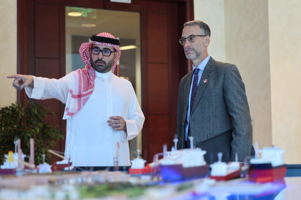 The Chairman of ASRY, Aymen bin Tawfeeq Almoayed with the US Ambassador to the Kingdom of Bahrain, Steven C Bondy. 