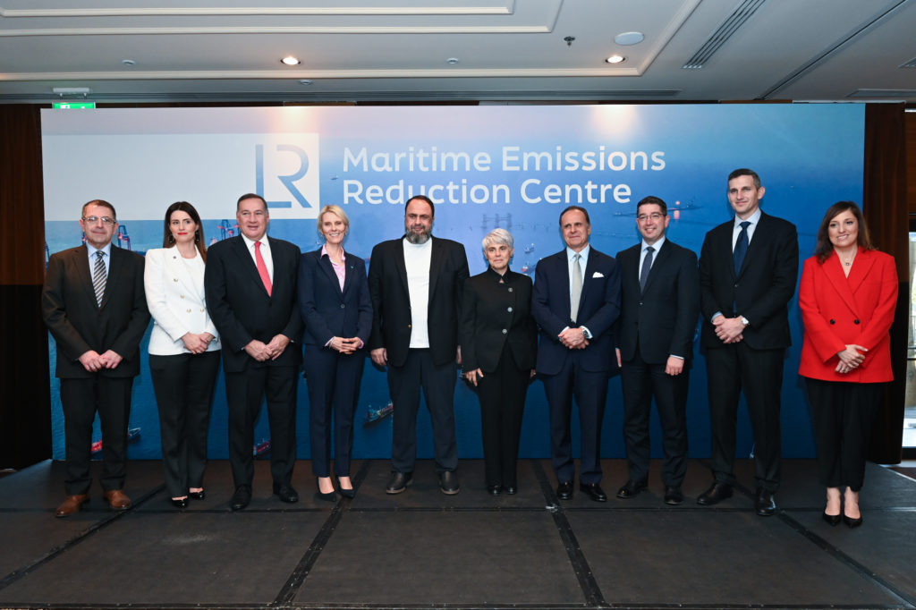 Representatives from the founding members of the M-ERC at the launch event in Athens