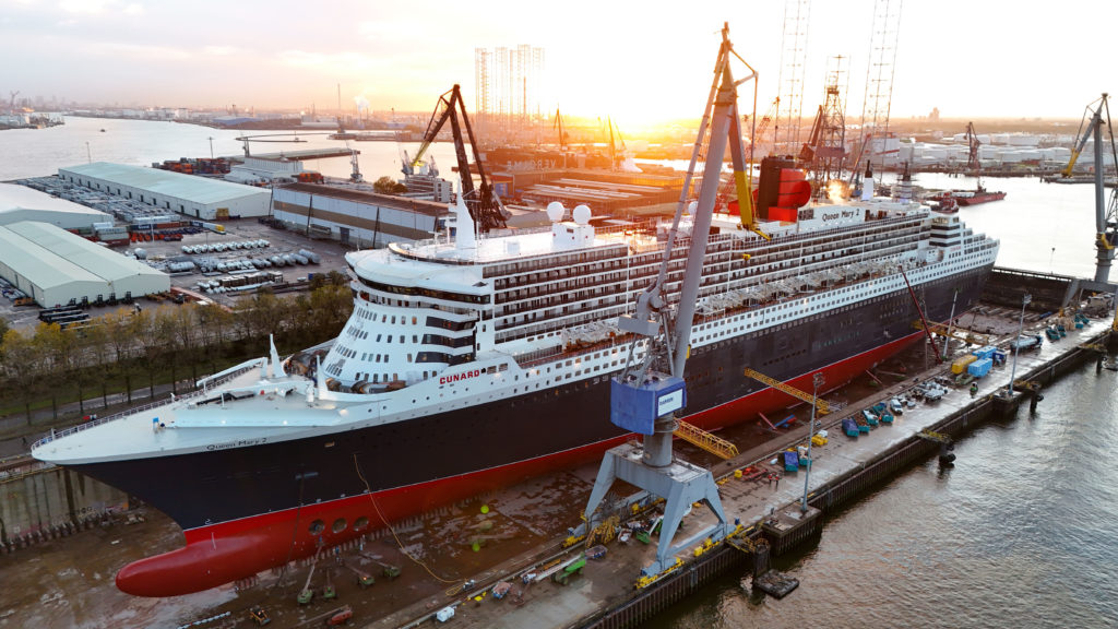 Queen Mary 2 at Damen Shiprepair Rotterdam