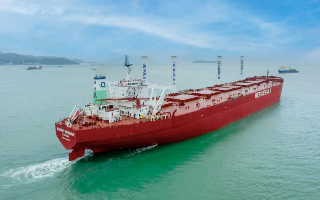 Berge Neblina sets sail following Rotor Sails installation