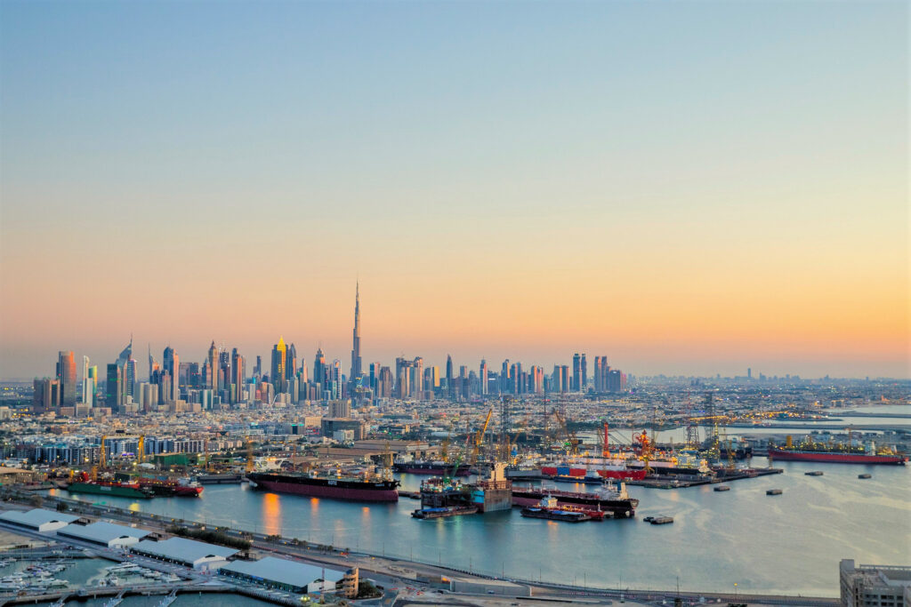 Aerial shot of Drydocks World
