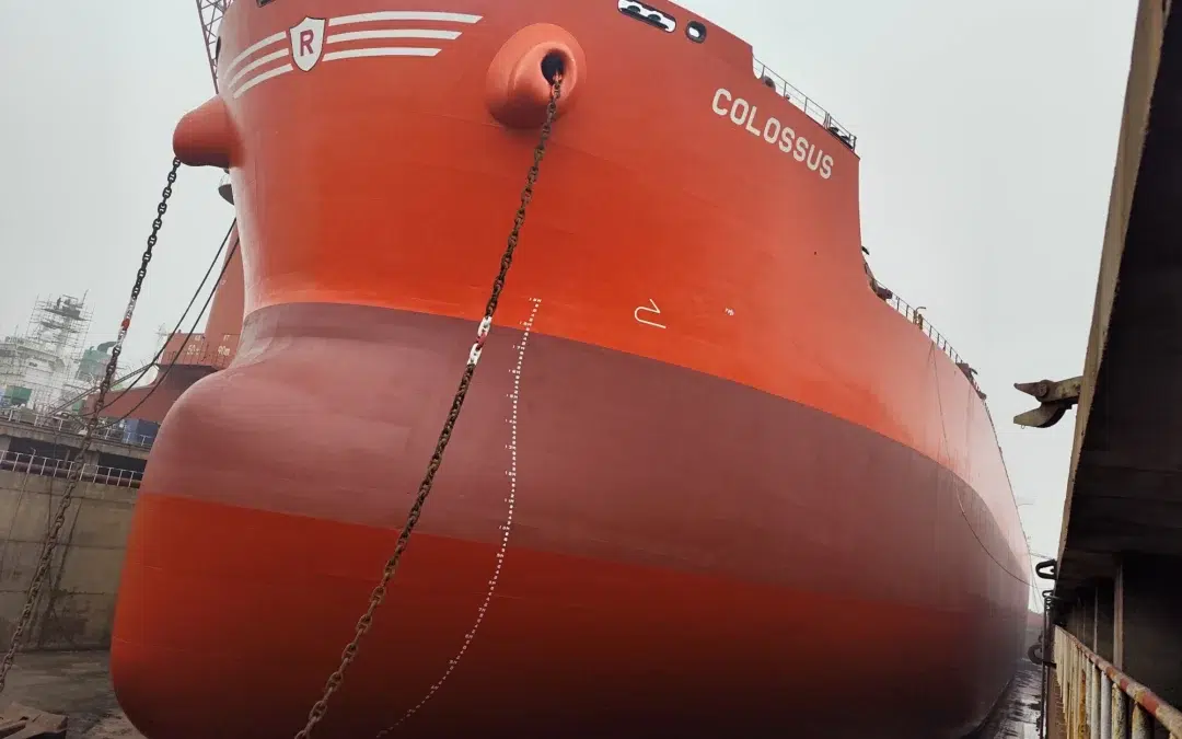 100th drydocking electrostatic coating application