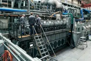 The methanol retrofit conversion package for the 51/60R-DF-M on the Everllence test bench in Augsburg. (Photo: Stefan Hobmaier)