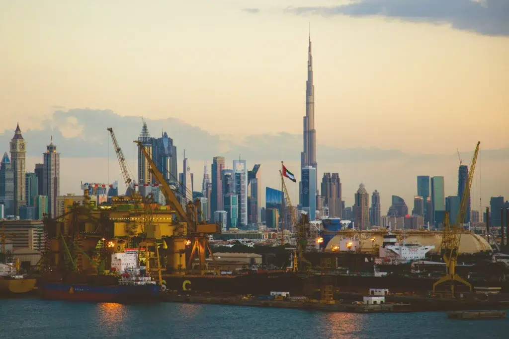 Drydocks World skyline in Dubai, Middle East