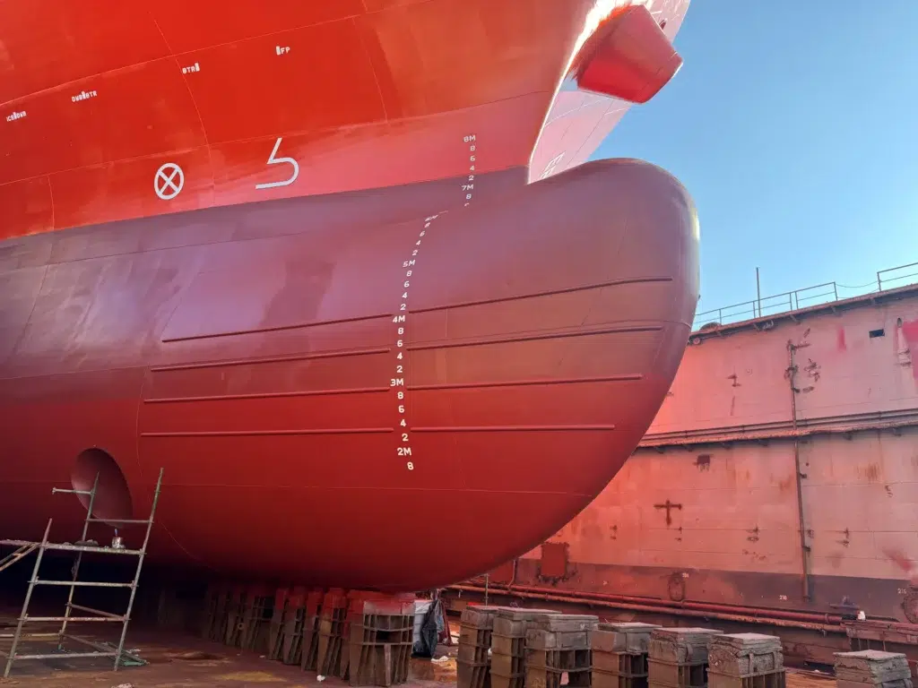 GIT Coatings' graphene coating applied to a gas carrier offer a new model for sustainable hull performance