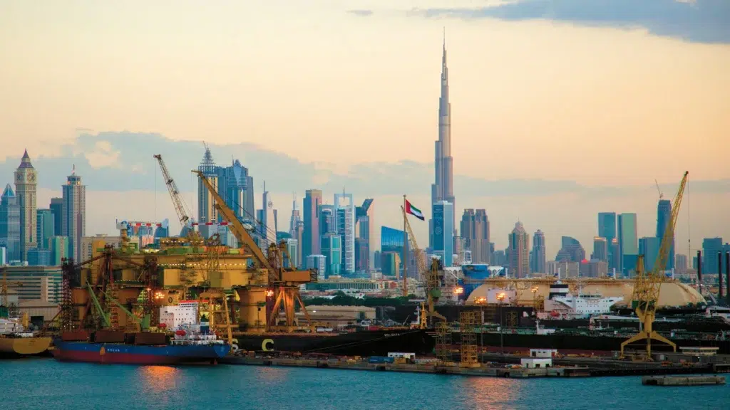 Drydock World Dubai skyline 